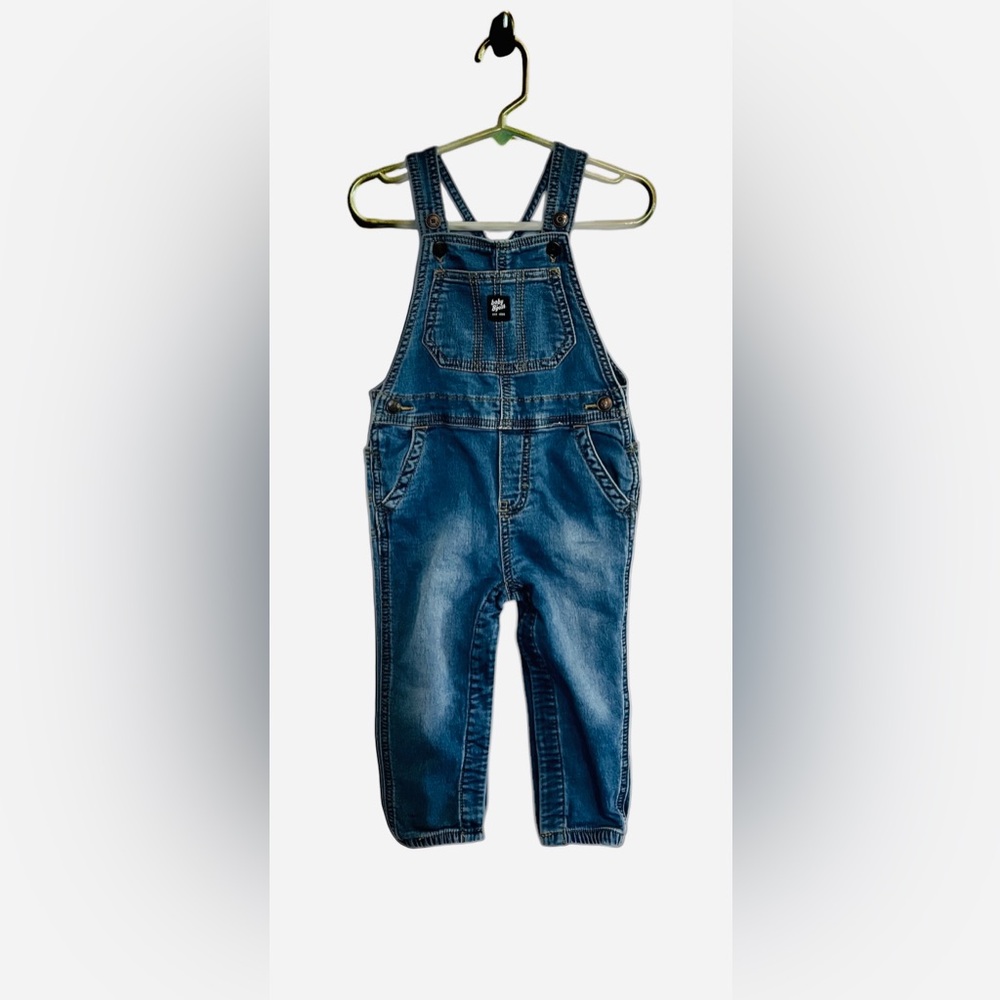 Oshkosh baby bgosh overalls- soft knit denim Size 24 months